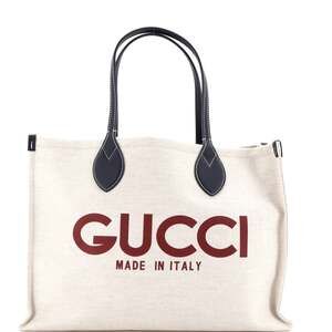 Gucci Logo Shopper Tote Printed Canvas #202743G17B